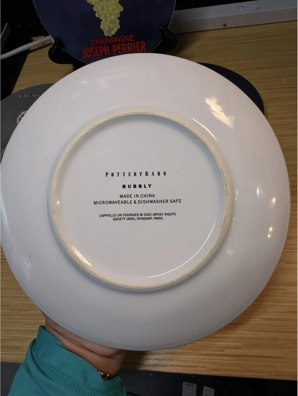4 Vintage Pottery Barn Bubbly Salad Plates 8-1/8